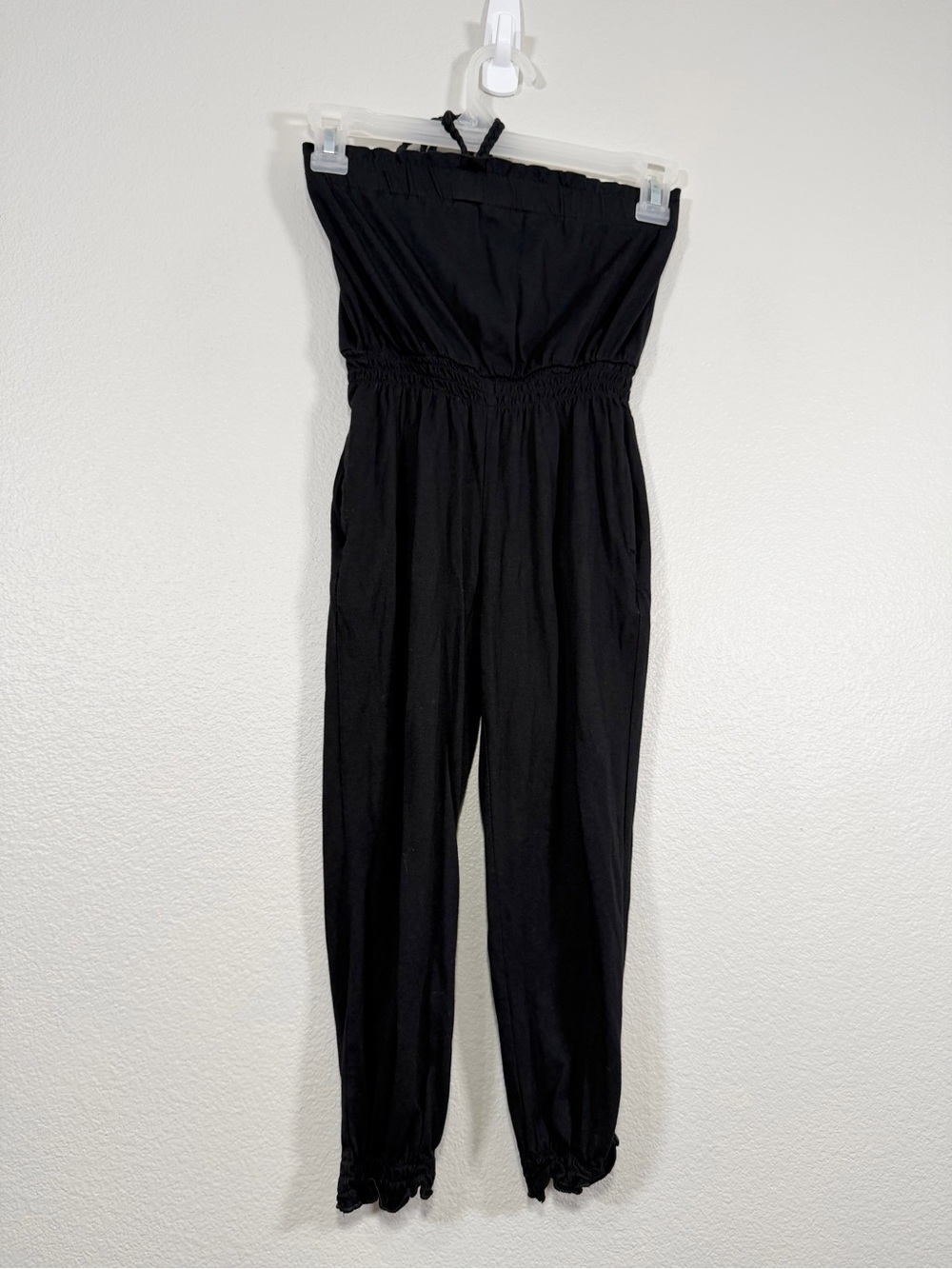 GAP Halter Top Strapless Jumpsuit Elastic Waist Jogger Black Toddler Girl 4/5T